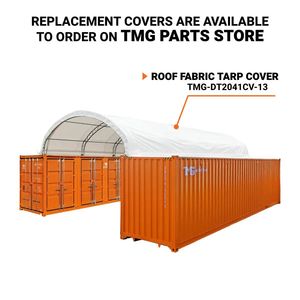 Tenda Container a Doppia Struttura Serie Pro 20FT X 40FT con Copertura in PVC Resistente da 17 oz TMG DT2041CV - Riparo per Stoccaggio - Product Image 5