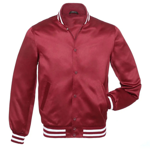 Chaqueta de satén azul liso para hombre, talla grande, 100% alta calidad, resistente al viento, moda de invierno, venta al por mayor, OEM 2026, gran éxito de ventas - Product Image 5