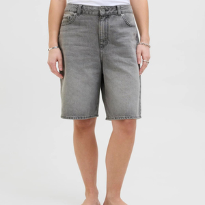 2026 Fashion Regular Fit Straight Short <b>Jeans</b> Washed Denim Distressed Breathable Mid <b>Waist</b> Casual Custom Logo High Quality OEM - Product Image 4