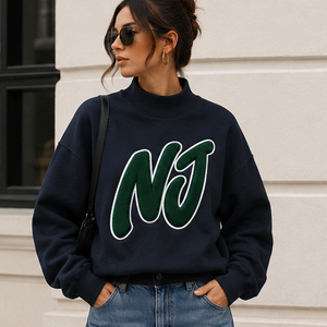 Sudaderas de Algodón de Lujo al por Mayor, 380GSM 400GSM, Personalizadas con Bordado, Cuello Alto, Estilo Jersey, Talla Grande - Product Image 2
