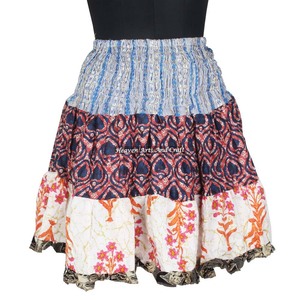 Cotton Patch Work Women Mini <b>Skirt</b> Boho Stylish Multi Color Patch Cotton Mini Sexy <b>Skirt</b> For Summer Wear Comfortable Fashion - Product Image 2