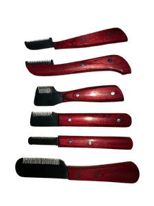 High Professional Piece Pet Grooming Stripping Knife <b>Set</b> Stainless Steel Blades with <b>Pink</b> Handles for Wire Coat Hand Stripping - Product Image 2