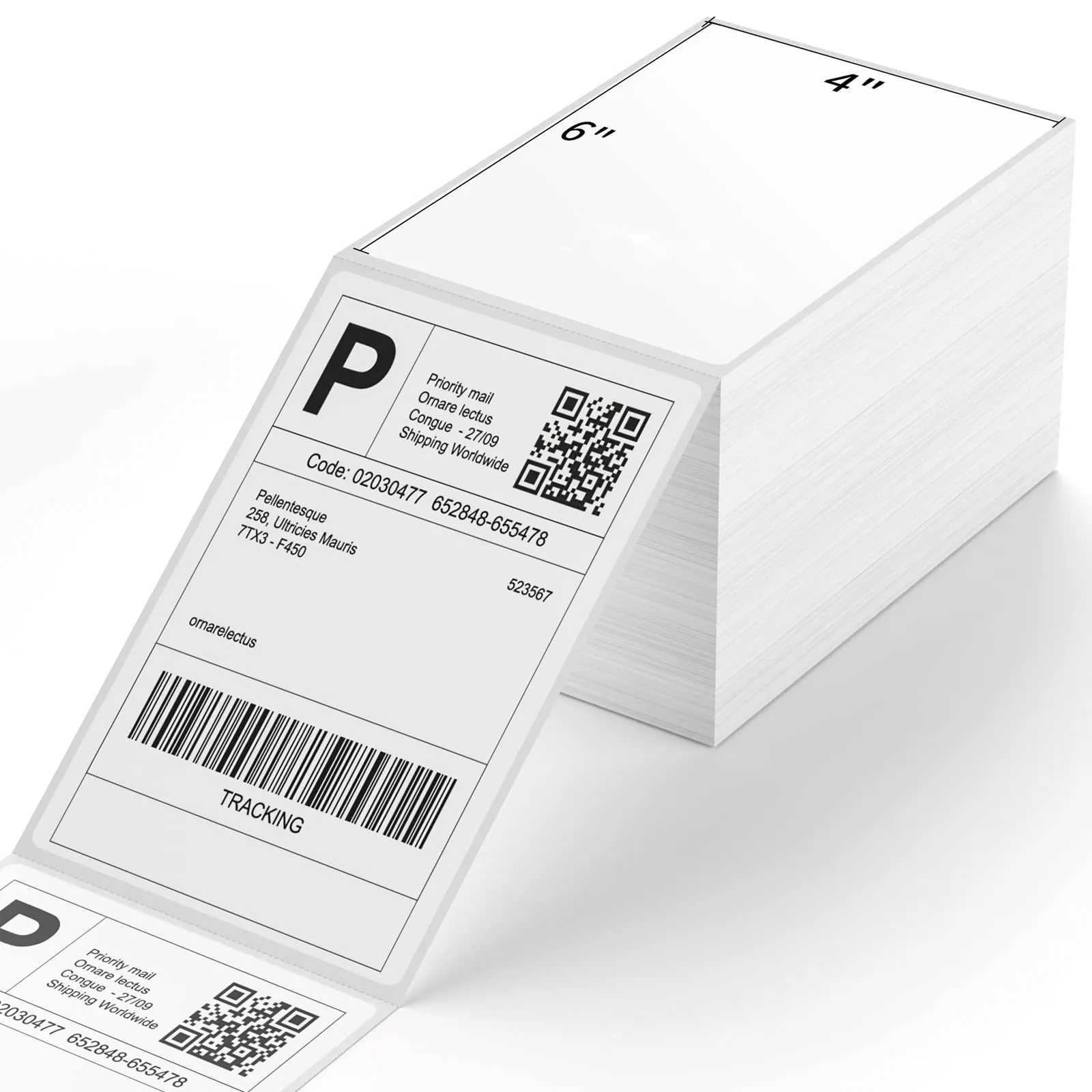 Kertas untuk 4x6 Printer termal tahan air 4X6 Label pengiriman termal langsung 100*150 Label pengiriman