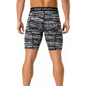Shorts de compression pour hommes, style streetwear pakistanais, pour musculation, motif uni, pour la gym et la course à pied - Product Image 2