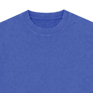 Camiseta de Hombre de Algodón Tejido con Efecto Desgastado Vintage, Lavado Ácido, Corte Regular, Serigrafía, Logotipo Personalizado, Ecológica - Product Image 2