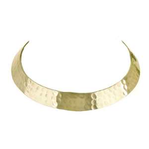 Collar de latón con diseño martillado, acabado pulido vintage, para mujer, estilo cristiano, para fiestas, bodas, festividades, moderno, étnico, tipo torques. - Product Image 5