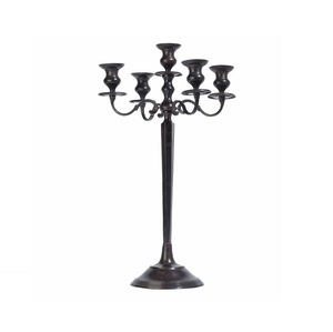 New design White cast Aluminum 5 Arm <b>Candelabra</b> Candle Holder Decorative Tabletop Candle Stand Wedding Centerpiece custom size - Product Image 2