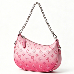 Designer Inspired Women Shoulder Bag Fashion PU Leather Crescent Purse Chain <b>Handbag</b> for Shopping, Dating Travel and Daily Carry - Product Image 5