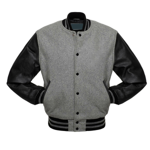 Streetwear Custom Chenille Embroidery Bomber <b>Jacket</b> <b>Winter</b> Wool Embroidered <b>Leather</b> Sleeves College Letterman Varsity <b>Jacket</b> - Product Image 5