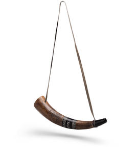 Cuerno Natural Ecológico Pulido para Beber Estilo Vikingo con Soporte de Cuero Feng Shui - Product Image 4