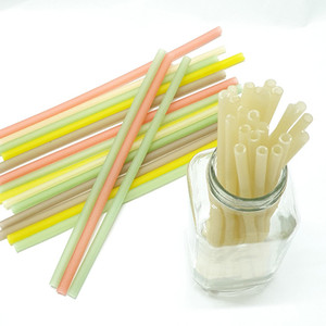 <b>DISPOSABLE</b> BIODEGRADABLE RICE DRINKING <b>STRAW</b> COMPOSTABLE <b>STRAW</b> FOR RESTAURANT - Product Image 5