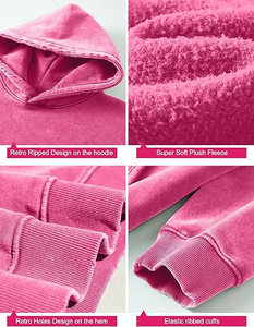 Sweat à capuche oversize délavé pour femme – Personnalisé, respirant et tendance – Vente en gros à prix abordable - Product Image 6