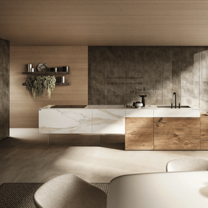 ตู้ครัวสำเร็จรูป JY Project ดีไซน์หรูหราทันสมัย ชุดตู้ MDF คุณภาพสูง แผงและท็อปครัวเป็นมิตรกับสิ่งแวดล้อม ทำความสะอาดง่าย - Product Image 2