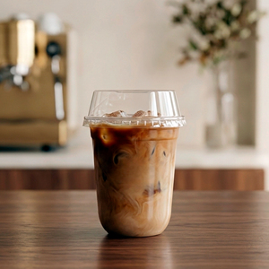 Wholesale QUANG QUAN 95mm PP <b>Plastic</b> Single Wall Disposable <b>Cups</b> 12/16/20oz with Lids for Iced Coffee Tea Juice & Dessert - Product Image 1