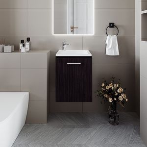 Haigleer Creek <b>Bathroom</b> <b>Vanity</b> by FM FURNITURE Wengue with Integrated Sink and Faucet - Product Image 1