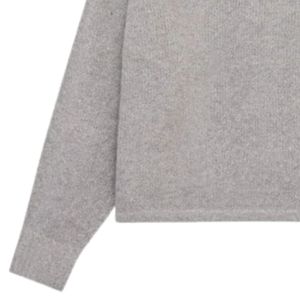 Pull décontracté en maille bouclée gris chiné à manches raglan pour homme – Doux, confortable, coupe ajustée, tendance, chaud et élégant pour l'hiver - Product Image 3