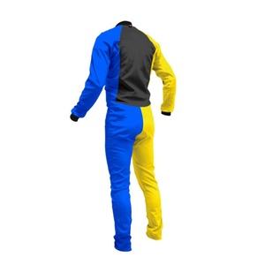 Combinaison de plongée unisexe color block à manches longues, col montant, imperméable, toutes saisons, adulte, jaune et bleu, en Spandex et Nylon, épaisseur 7,0 mm, avec protection poitrine - Product Image 2