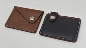 Handcrafted Genuine Leather <b>Card</b> <b>Holder</b> with Snap Button Closure Slim Minimalist <b>Wallet</b> for Men and Women Wholesale - Product Image 3
