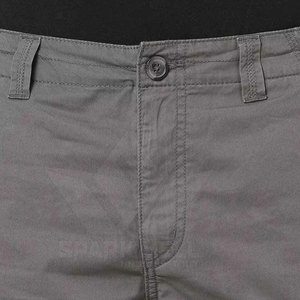 Pantalones Cortos Cargo para Hombre, Color Gris Sólido, Tela Oxford, Múltiples Bolsillos, Estilo Bermuda Informal, Cierre de Botones, Cintura Media, Transpirables, Tejido de Poliéster - Product Image 6