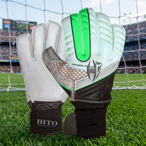 Guantes de Portero Profesionales con Logotipo Personalizado, Nuevo Diseño, Látex Alemán de Alta Calidad, Guantes de Portero Unisex Sostenibles en Venta - Product Image 2