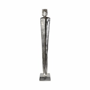 Sculpture géométrique moderne en métal, figurine 32x5x5 pouces, art fait main, décoration de sol, salon - Product Image 3