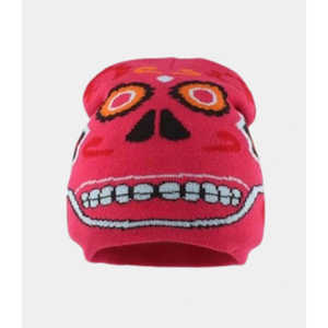 Red Y2K Ghost Face Halloween Beanie Hat - Product Image 1