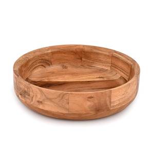 Bandeja Redonda de Madera para Servir - Diseño Clásico y Duradero para Bodas, para Comida, Té, Café, Desayuno y Bocadillos - Product Image 3