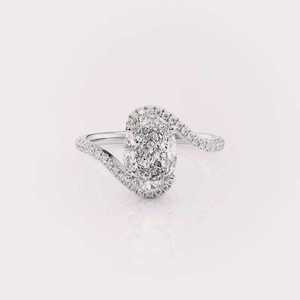 Custom Engagement 925 Sterling Silver Engagement Lab Diamond <b>Ring</b> Jewelry Women Moissanite <b>Ring</b> - Product Image 2