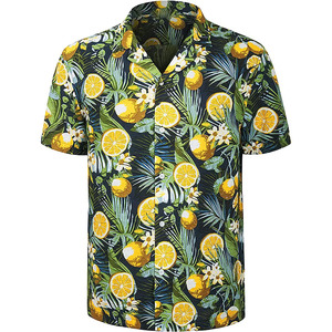 Mens Button Down Floral Shirt Relaxed Fit Tropical Print Vacation Shirt Lightweight Cotton Manufacturer OEM - Product Image 1