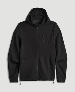 Men's High Quality Hooded Softshell Jacket Front Zipper Pocket Waterproof Breathable Casual Plain Design Canvas Fabric High - Product Image 5
