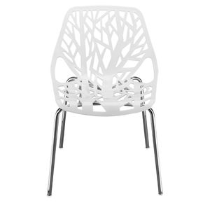 Set di 4 Poltrone Stile Nido d'Uccello in Lana Bianca, Sedia Imbottita Nordica per Hotel e Soggiorno - Product Image 6