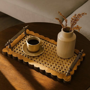 Platos de Madera Ecológicos para Restaurantes, Bandejas de Servicio con Diseño Estampado Meena, Venta al por Mayor - Product Image 1