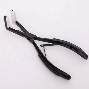 Aiguille à crochet en acier inoxydable pour l'installation et le retrait d'extensions de cheveux, outil professionnel de salon, manche rouge - Product Image 1