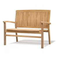 Chaises de restaurant en teck ancien de qualité, chaises longues résistantes aux termites
