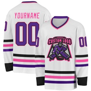 Jersey de Hockey sobre Hielo Personalizado con Nombre, Número y Logotipo, Transferencia Térmica, Bordado, Impresión Digital, 100% Poliéster, Transpirable, Mangas Completas - Product Image 6