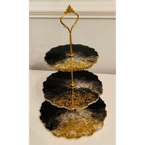 Support à gâteau élégant en résine pour table à manger, vaisselle élégante pour fête et décorations de table - Product Image 3