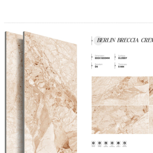 Azulejos de porcelana brillante de diseño, 800x1600, 1200x1800, 750x1500 mm, azulejos de gran tamaño para paredes, pisos y elevaciones interiores modernos. - Product Image 1