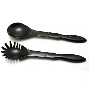Great <b>Gift</b> Set Natural Horn Salad Server Spoon Salad Set Vegetable Christmas <b>Space</b> Valentine Business Baby Custom Ramadhan Party - Product Image 6