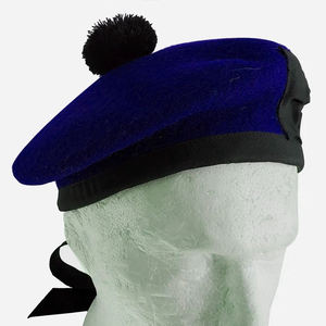 Gorro Balmoral Liso Azul Oscuro/Negro, Gorro de Lana, Sombrero de Piper, Venta al por Mayor, Sombrero Escocés Personalizado 2026 - Product Image 4