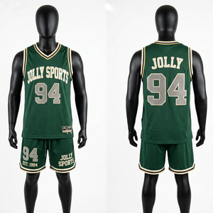 Ensemble short et maillot de basket-ball pour homme en mesh polyester respirant, avec panneaux latéraux et broderie par sublimation - Product Image 3