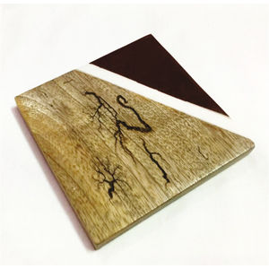 Ensemble de sous-verres hexagonaux de luxe en marbre et bois, vente en gros personnalisée, sous-verres en marbre blanc et bois d'acacia pour la décoration de table, sous-verres en bois - Product Image 5