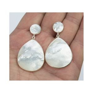 Boucles d'oreilles pendantes en nacre coquillage, best-seller 2026, pour fêtes estivales à la plage et tenues de mariée - Product Image 6