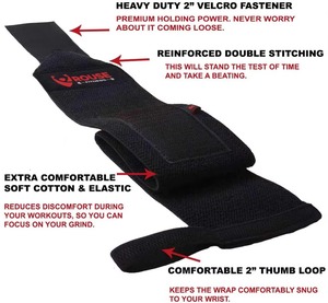 Bandes de maintien de poignet personnalisées pour hommes et femmes, sangles de soutien pour la musculation, réglables, pour la force athlétique, OEM - Product Image 4