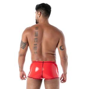 Jockstrap sexy noir effet cuir pour homme, style fetish, avec soutien intégré - Product Image 4