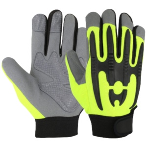 Heavy Duty Construction Safety Gloves Impact Resistant Reinforced Synthetic Leather Amara Mechanical Hand Gloves CE Certified - Product Image 1