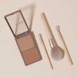Set di pennelli per il trucco ombreggiatura dell'ombra in 3 pezzi con pennello per la pianificazione del viso - Product Image 1