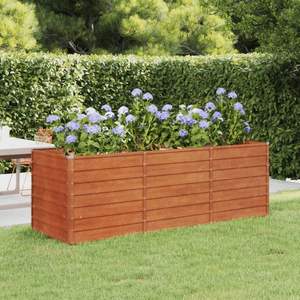 Grandes jardinières et bacs à fleurs durables en acier corten rouillé pour jardin - Product Image 1