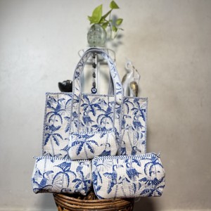Sac fourre-tout matelassé en coton, imprimé floral vintage, réversible, pour la plage, le shopping, sac à bandoulière avec fermeture éclair, pour les voyages et l'usage quotidien - Product Image 2