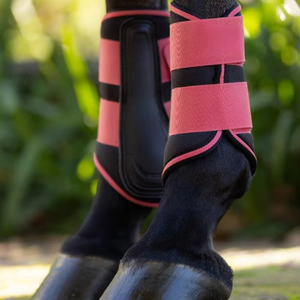 Bottes de protection en denim de qualité supérieure pour chevaux, absorbant les chocs, bandages de jambe personnalisables, équipement d'entraînement de marque - Product Image 5