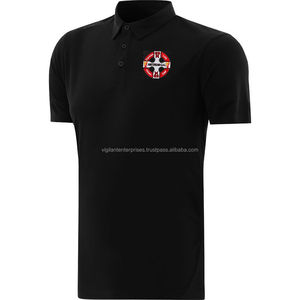 Maillots de football personnalisables OEM en jersey 100 % polyester de haute qualité pour hommes, à manches courtes, motif uni, logo frontal – En promotion - Product Image 1